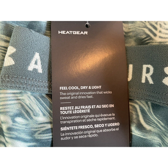 Under Armour HeatGear High Rise Blue Compression Bike Shorts - Picture 6 of 9